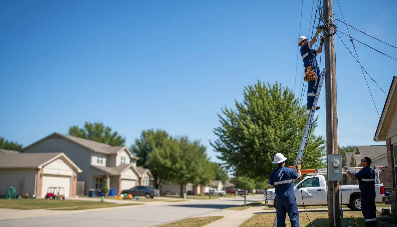Residential electrician providing installation services in Cromwell, IA
